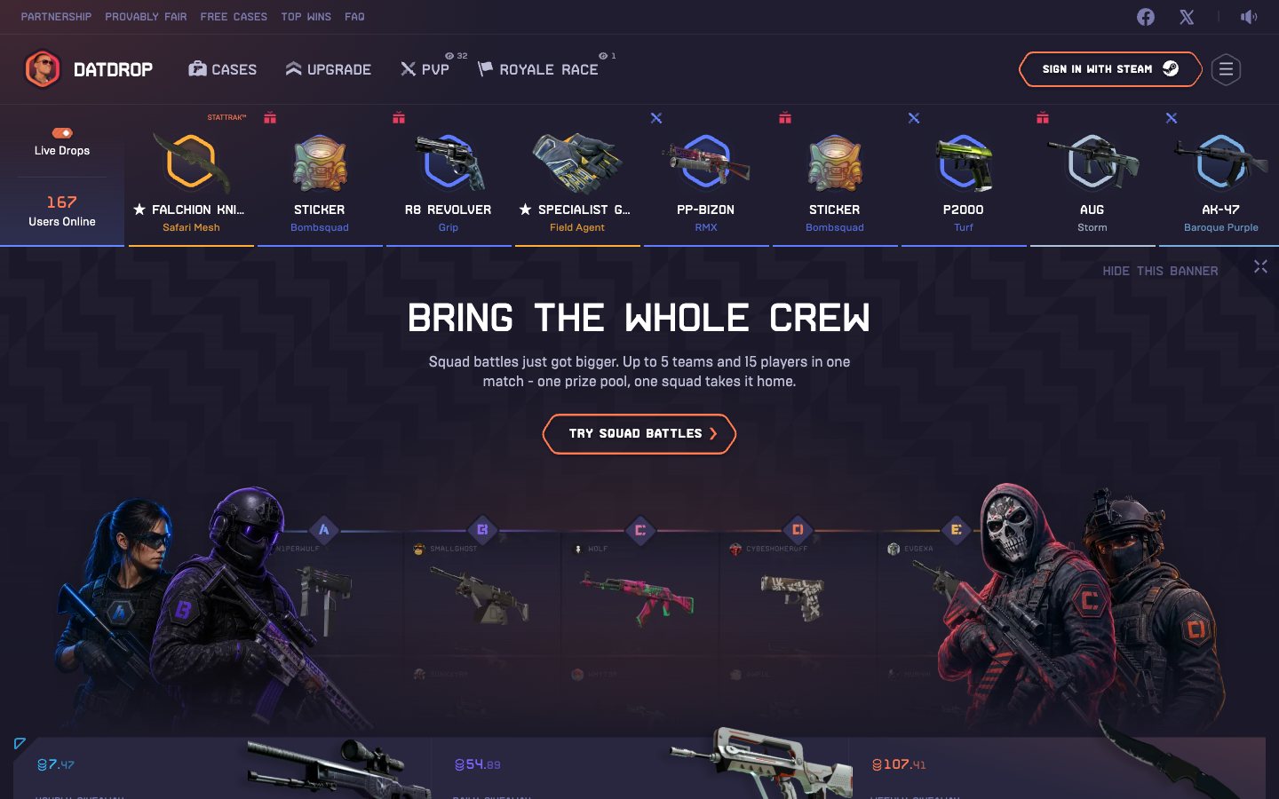 DatDrop front page, captured 4 Aug 2026